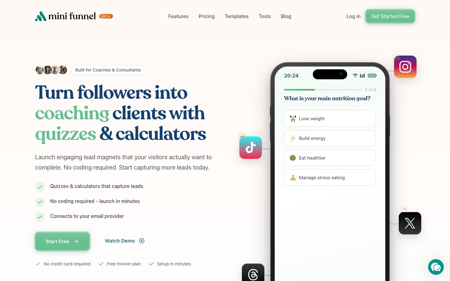 My Mini Funnel app preview